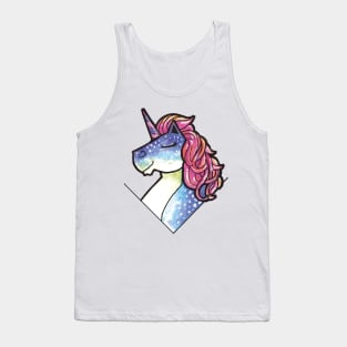 Rainbow Cute Blue Magical Unicorn - Funny Dabbing Unicorns Tank Top